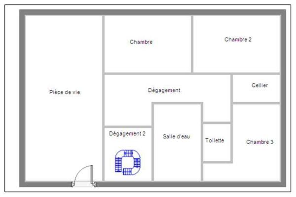 Appartement 4 pièces                                        - 44480 Donges Réf : 3700