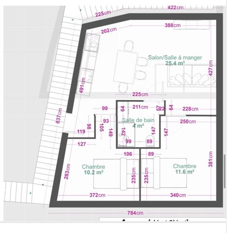 Roanne (42300) A VENDRE - ROANNE BORDS DE LOIRE - APPARTEMENTS LIVRÉS EN PLATEAU DANS COPROPRIÉTÉ RÉNOVÉE