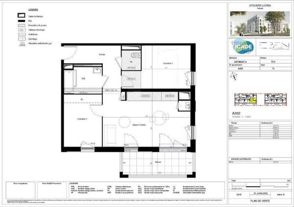 Appartement 3 pièces - 49800 Trélazé