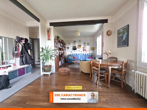 MAISON DE 104 M² AVEC SOUS-SOL, L’ENSEMBLE SUR 1270 M² DE TERRAIN CLOS :