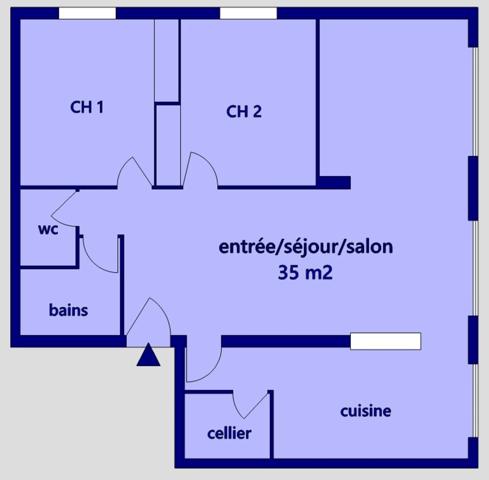 Appartement T3 à vendre ROUEN rive droite, surface habitable 75 m2 + cave + 2 places de parking.