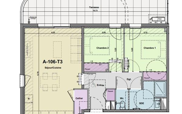 Appartement à vendre    3 pièces •  Narbonne