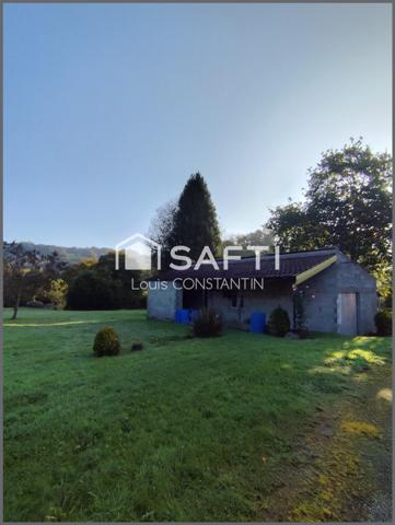 Maison d'habitation de 118 m2, 5 chambres, vie de plain-pied, garage, campagne