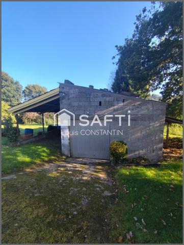 Maison d'habitation de 118 m2, 5 chambres, vie de plain-pied, garage, campagne