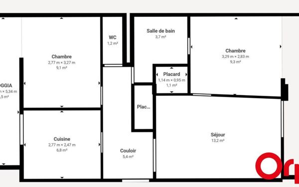 Appartement à vendre    3 pièces • 51 m2 Marseille 12