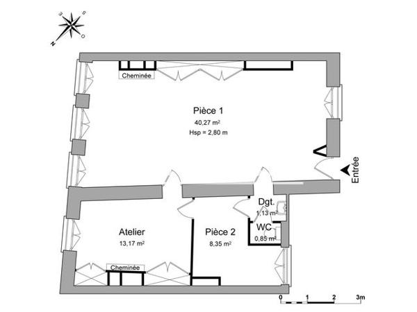Location Appartement 2 pièces 63.77 m² - 55\57 RUE DES DOMINICAINS Nancy 54000