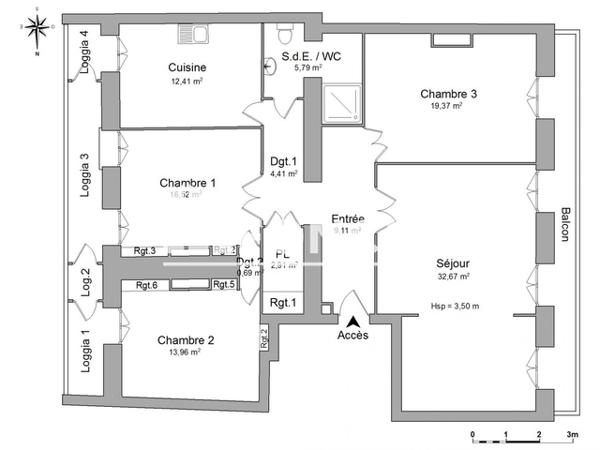 Location Appartement 4 pièces 119.9 m² - 4 RUE BOIELDIEU Beziers 34500