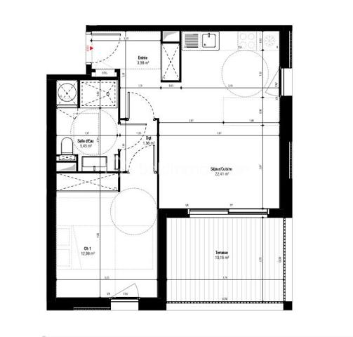 Appartement de 46,80 m²