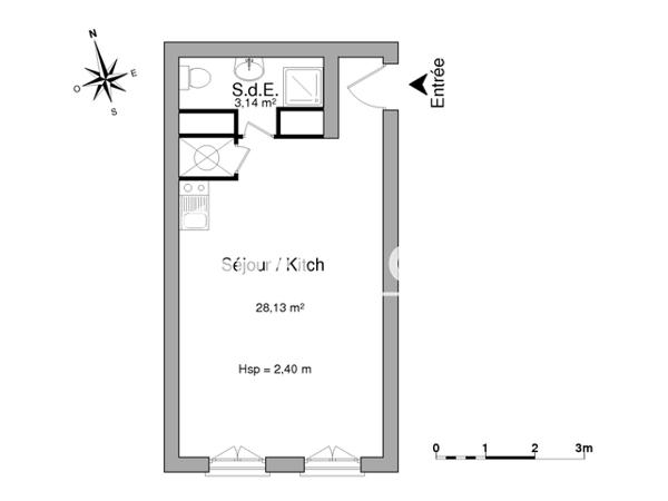 Location Studio 31.28 m² - 10 RUE JULES FERRY Laxou 54520