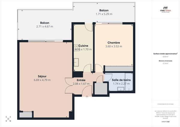Appartement
         2 pièces
        - 64 m² Exclusivité 234 000 € *
