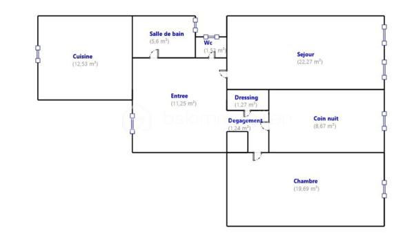 Appartement de 84 m²