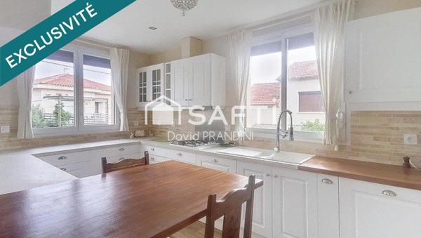 maison 4 faces +appartement T3- garage, jardin