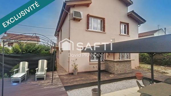 maison 4 faces +appartement T3- garage, jardin