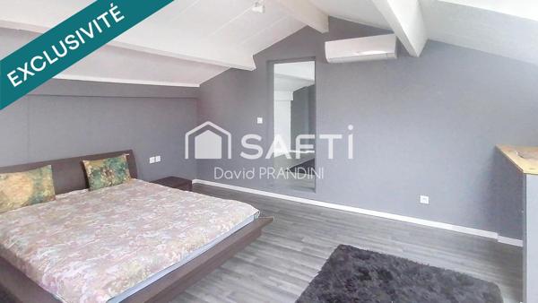 maison 4 faces +appartement T3- garage, jardin