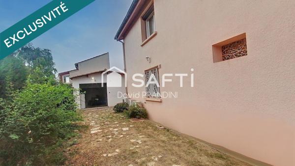 maison 4 faces +appartement T3- garage, jardin