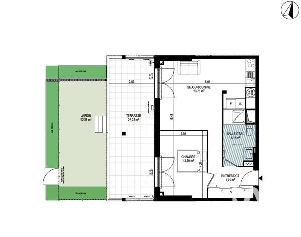 Appartement à vendre 2 pièces 50,05 m² Monteux