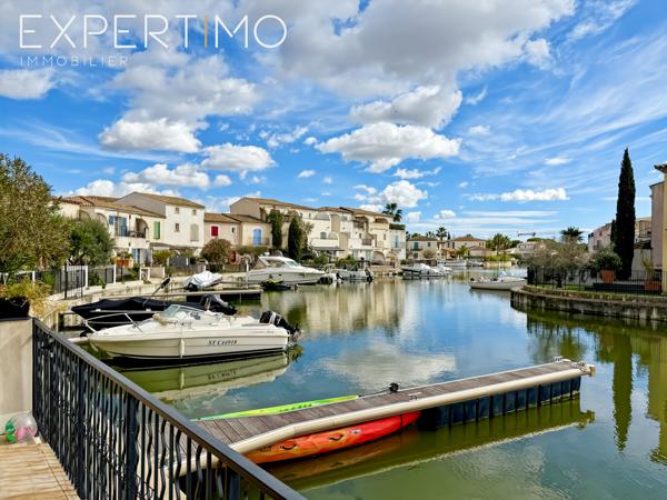 Aigues-Mortes (30220) Marina de Type T4, place de parking, garage, appontement .