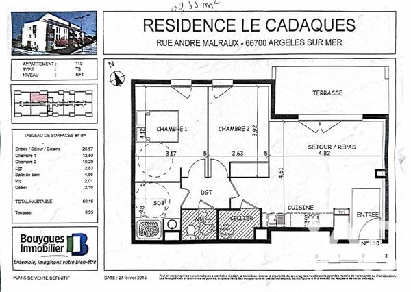 Appartement à vendre 3 pièces 61 m² Argelès-sur-Mer