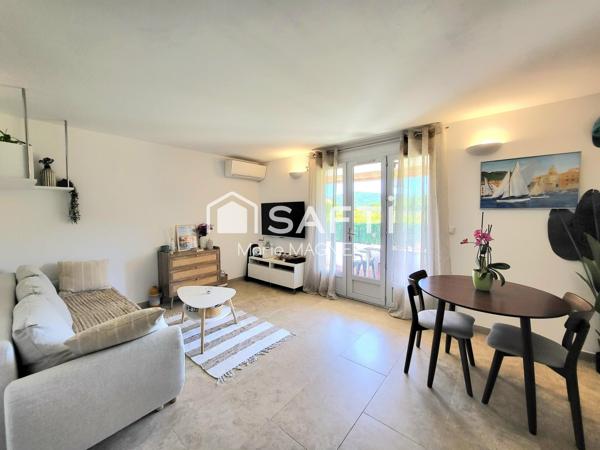 Appartement T2 avec terrasse dans résidence avec piscine à La Croix-Valmer : le parfait pied-à-terre entre mer et centre-ville !