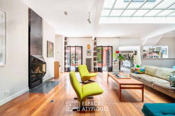 Maison à l’esprit loft avec cour