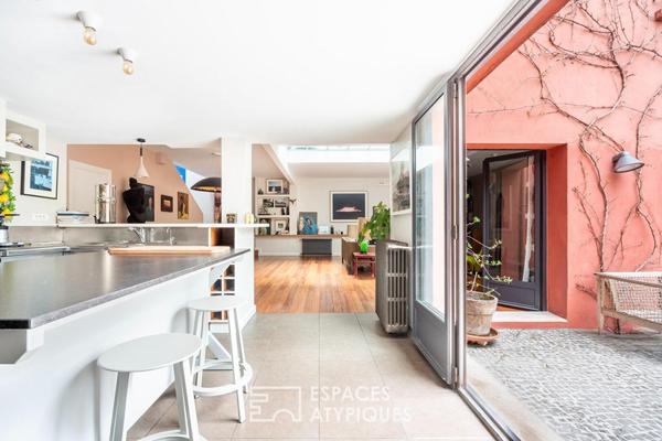 Maison à l’esprit loft avec cour