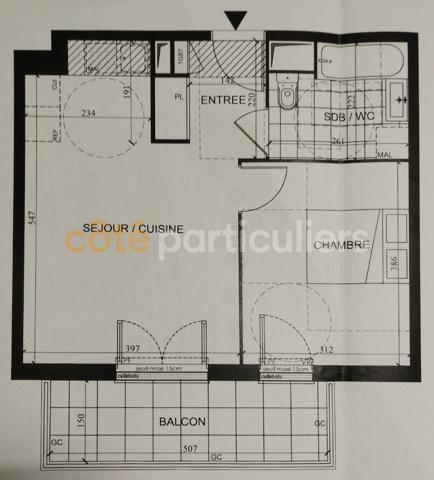 Vente Appartement41,58 m² - 2 Pièces - VITRY SUR SEINE (94400)