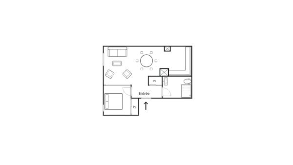 Appartement
         2 pièces
        - 46 m² 228 000 € *
