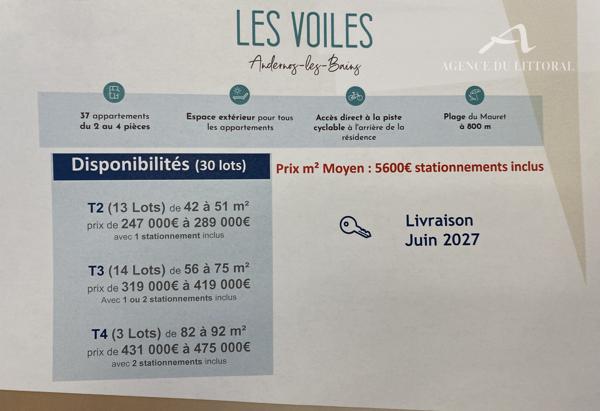 Andernos les bains Appartement 4 pièces "Résidence les Voiles"
