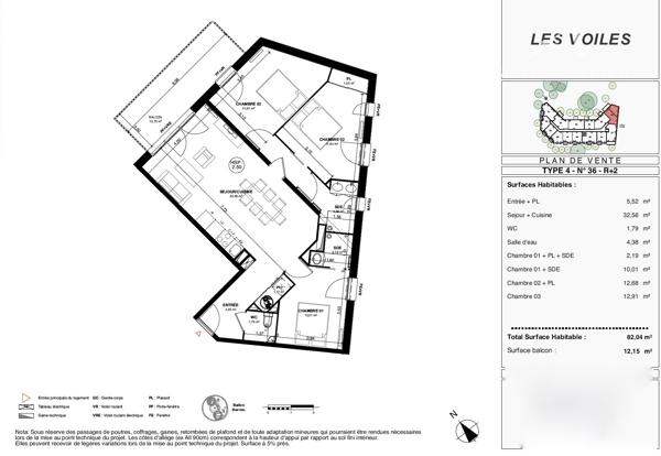 Andernos les bains Appartement 4 pièces "Résidence les Voiles"