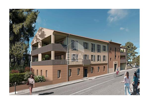 Centre village de Puyricard - appartement T3  avec terrasse en dernier étage