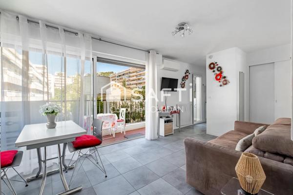 Très beau studio de 25 m² avec balcon cave et place de parking - situé à Cannes proche Croisette