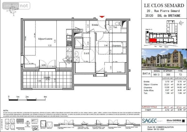 Appartement à vendre à Dol-de-Bretagne en Ille-et-Vilaine (35120), ref : 35130-1093442