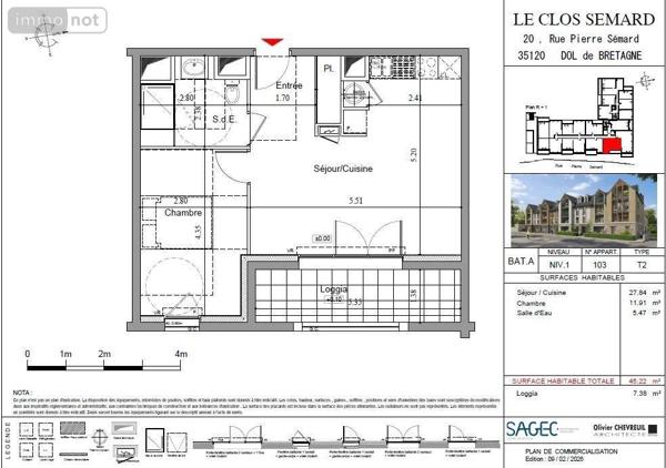 Appartement à vendre à Dol-de-Bretagne en Ille-et-Vilaine (35120), ref : 35130-1093442