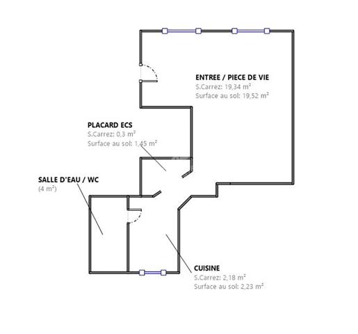 PARIS 17EME - METRO BROCHANT ET GUY MOQUET - RUE DES MOINES. €215 000 ** - Référence 6587-AH