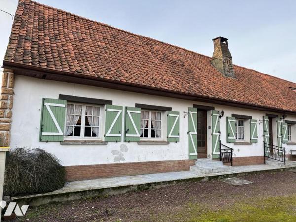5 minutes d'Hesdin, Maison 3 chambres avec jardin et garage/dépendances.