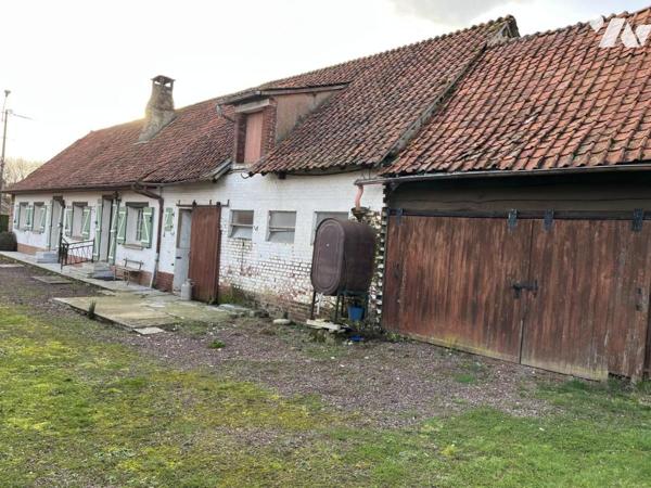 5 minutes d'Hesdin, Maison 3 chambres avec jardin et garage/dépendances.