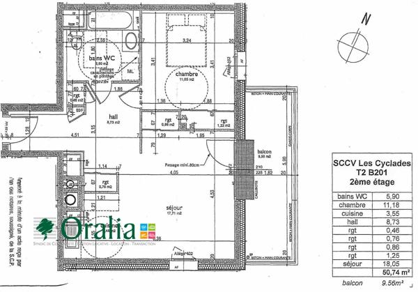 Appartement · Location St Apollinaire (21850) 2 pièces · 51m²