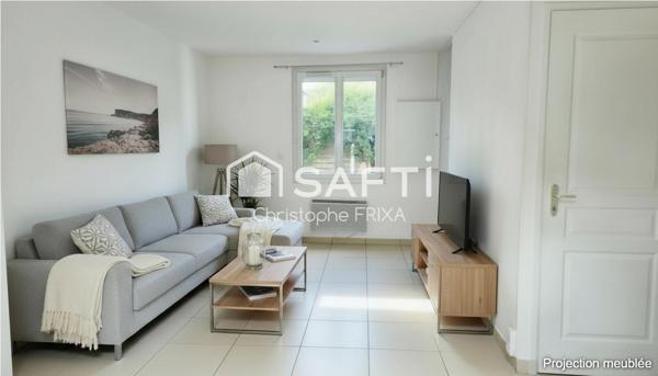 Maison T3 57m² habitables, 2 chambres, extérieur au calme