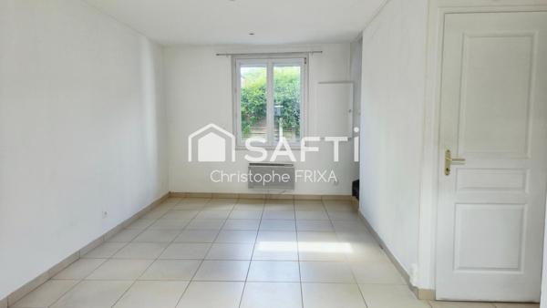 Maison T3 57m² habitables, 2 chambres, extérieur au calme