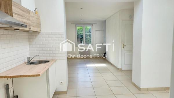 Maison T3 57m² habitables, 2 chambres, extérieur au calme
