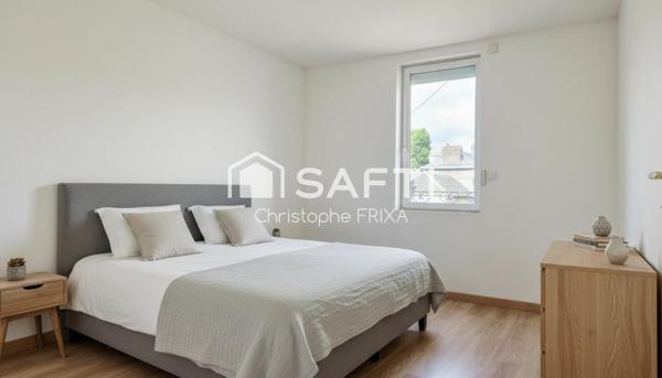 Maison T3 57m² habitables, 2 chambres, extérieur au calme