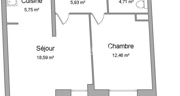 Location Appartement 2 pièces 47.44 m² - Gex 01170