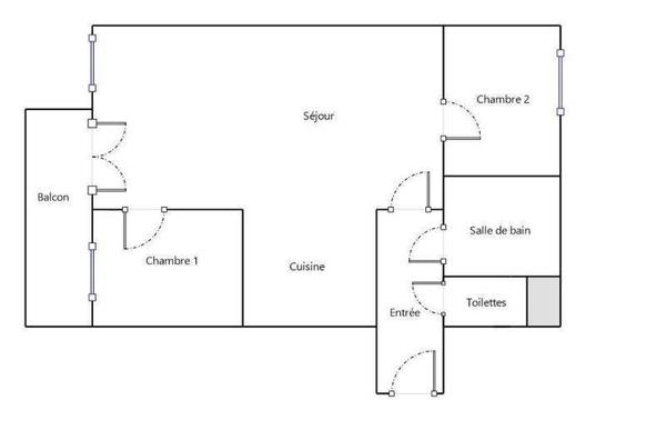 Appartement 3 pièces                                        - 44600 Saint-Nazaire Réf : 3636