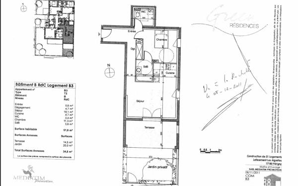 Appartement à louer    2 pièces • 51,60 m2 Périgny