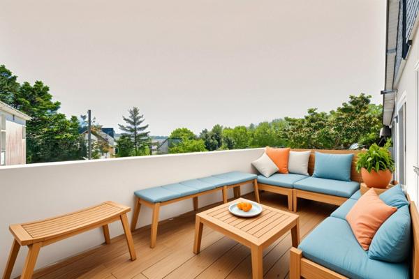 COUP DE COEUR A SAINT MARC SUR MER CENTRE, PLAGE HULOT, MARCHE ET COMMERCES - APPARTEMENT 90M2 - 3 CHAMBRES ET UN BUREAU - BALCON - GARAGE - PARKING