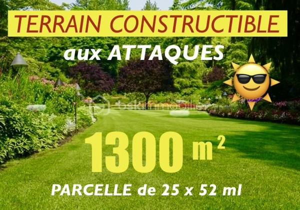 Terrain de 1 300 m²