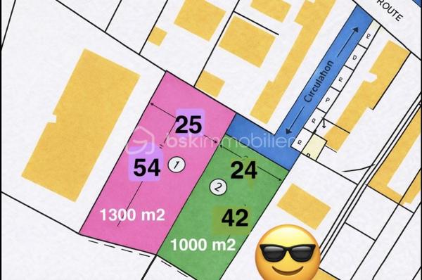 Terrain de 1 300 m²