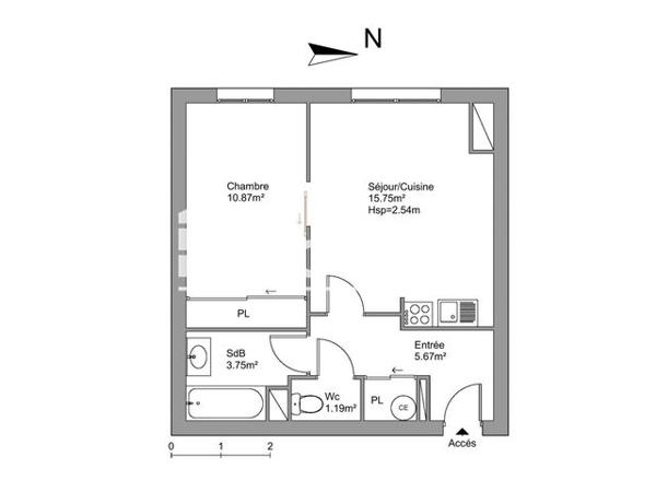 Location Appartement 2 pièces 37.2 m² - 5-9 IMPASSE FESSOU Garges Les Gonesse 95140