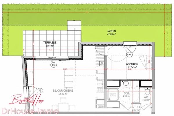 Appartement à vendre 2 pièces de 50 m²