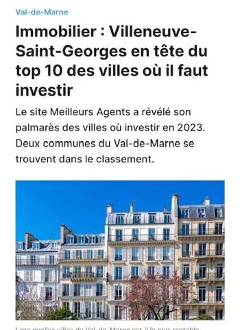 Vente Appartement 1 pièces 21 m2 à Villeneuve-Saint-Georges